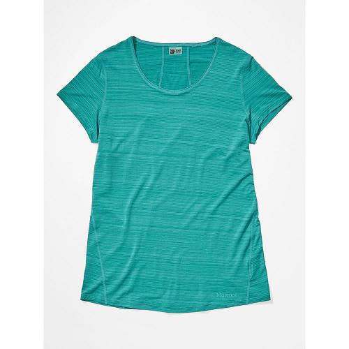 Marmot Aura Clothes - Womens T-Shirts Green CA1083625 Canada